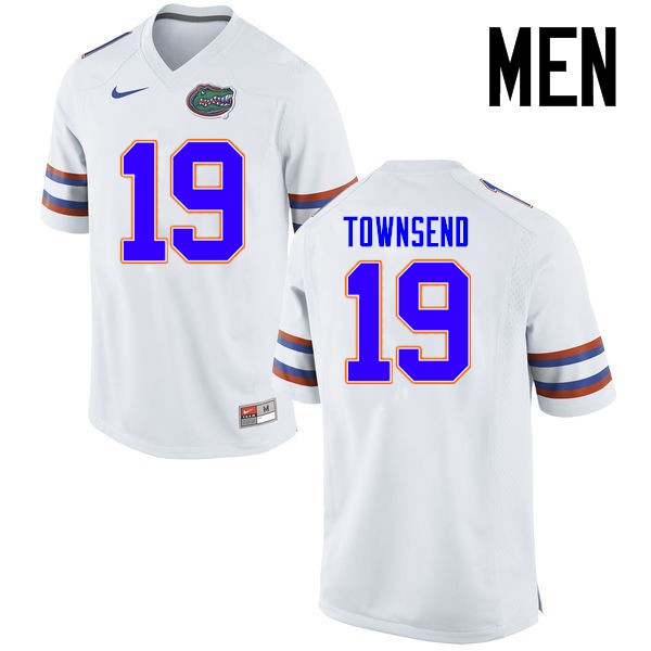 Florida Gators Men #19 Johnny Townsend College Football Jersey White